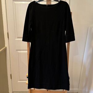 Boutique Brand View Size 12 Black Semi-Fitted Knit Dress with Zipper
